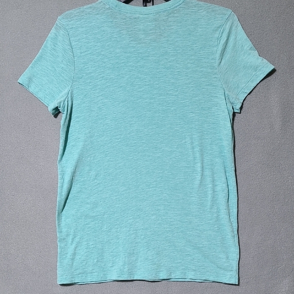 PINK VICTORIA'S SECRET Green Tee Shirt with Animal Print Pocket - Size Small - Picture 6 of 10